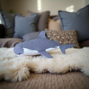 Pillowfort  Pillow Target Plush Blue Hanmerhead Shark Gray/Blue 22"